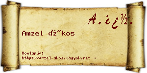Amzel Ákos névjegykártya